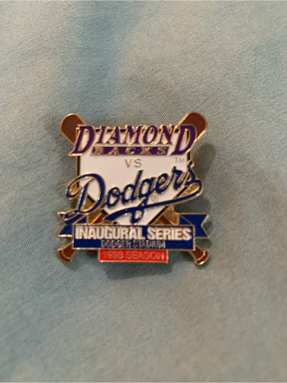 MLB Dodgers vs Diamondbacks Inaugural Series 1993 Enamel Pin